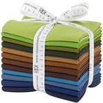 Kona Quilting Cotton Solid Adventure Palette Fat Quarter Bundle by Robert Kaufman