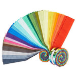 Robert Kaufman Kona Quilt Cotton 2019 Jelly Roll Strips - Premium Fabric