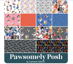 Quilting 5" Charm Pack Squares Pawsomely Posh By Arrolynn Weirderhold For Camelot Fabrics.