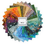 Kona Quilting Charm Squares Retro Rainbow Artisan Batiks by Robert Kaufman Fabrics