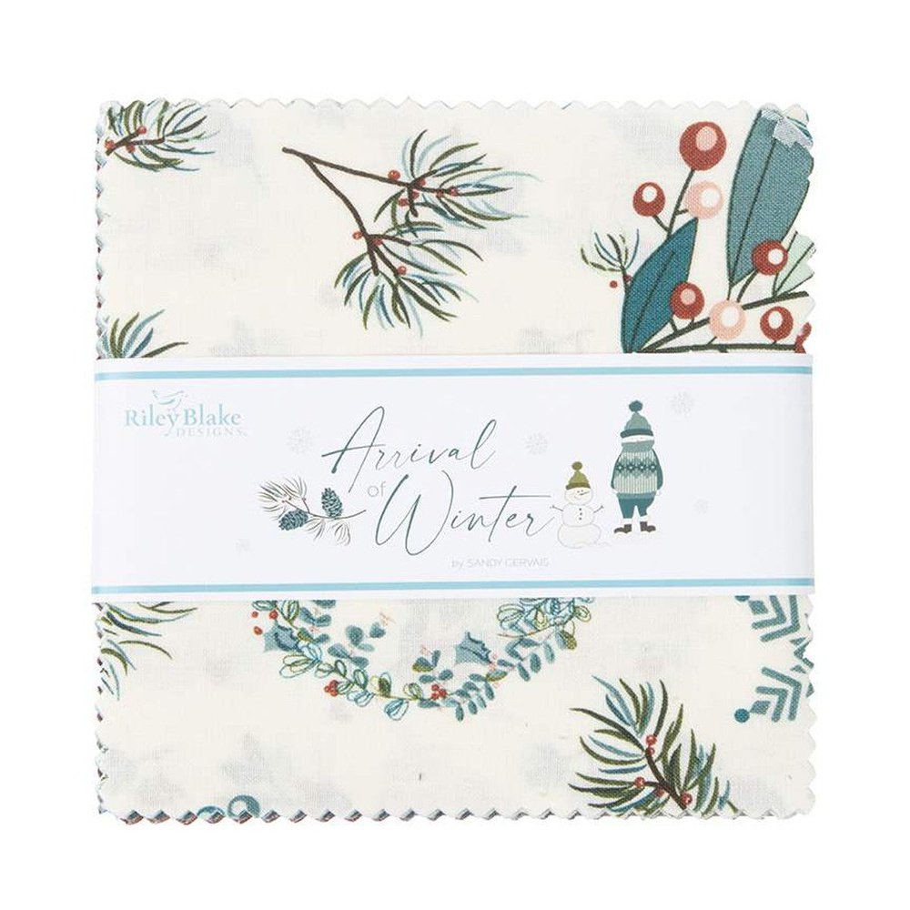 Quilting Charm Squares Pack Arrival Of Winter By Sandy Gervais For Riley Blake Designs
