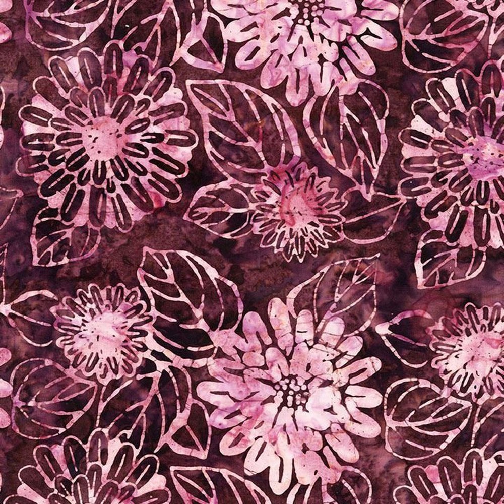 Timeless Treasures Tonga Batiks Black Cherry Mini Treats 5" Squares Charm Pack