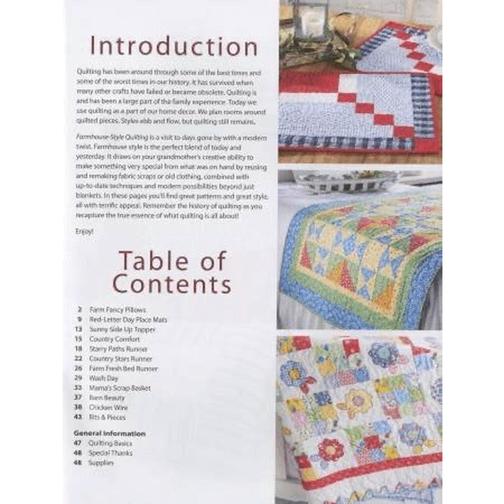 Farmhouse Style Quilting Quilt Pattern Book