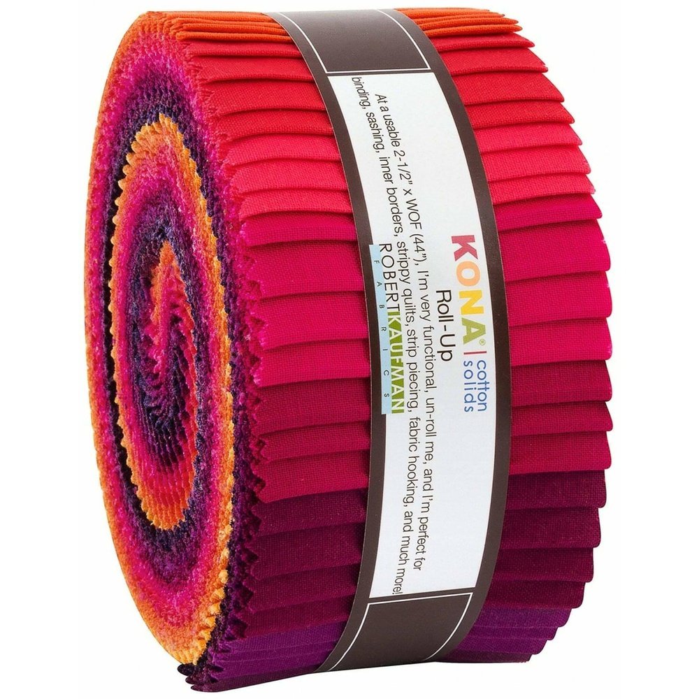 Kona Quilting Cotton 2.5"Jelly Roll Strips Birds Of Paradise by Robert Kaufman