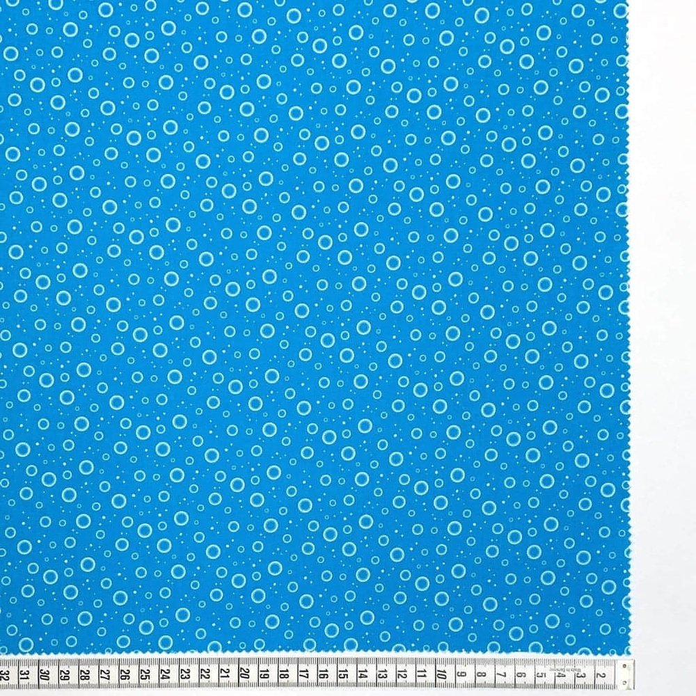 Premium Quilting Cotton Fabric Ocean Life Bubbles by Nutex Fabrics