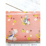 Quilting Cotton Fabric Fat Quarter 5 Piece Bundle Peter Rabbit Flowers and Dreams By Visage Textiles Ltd.