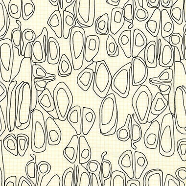 Quilting Cotton Fabric Studio Scissors Eggshell by Carolyn Friedland for Robert Kaufman