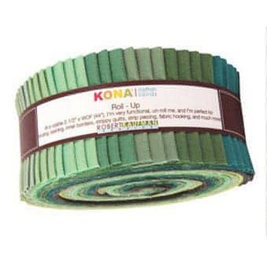 Quilting Cotton Kona 2.5" Spring Meadows Jelly Roll Strips Fabric 40pcs/bundle By Robert Kaufman