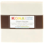 Quilting Cotton Kona Charm Squares Not Quite White By Robert Kaufman