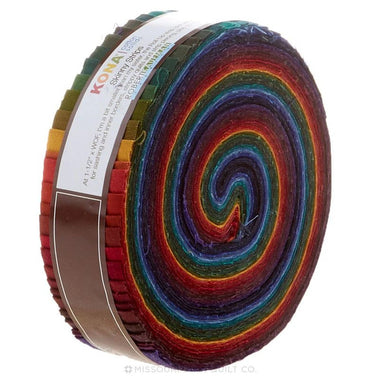 Quilting Cotton Kona Dark Solids Skinny Jelly Roll Precut Fabric By Robert Kaufman