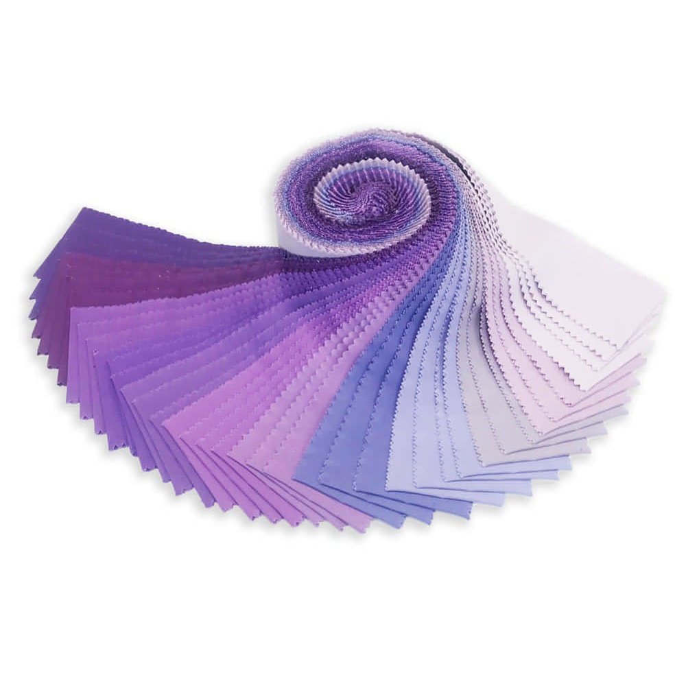Quilting Cotton Kona Fabric Jelly Roll Lavender Fields Palette By Robert Kaufman
