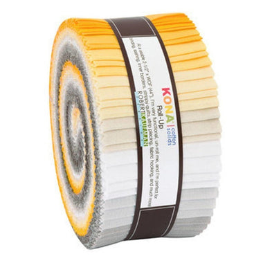 Quilting Cotton Kona Jelly Roll Fabric Sunny Side Up By Robert Kaufman