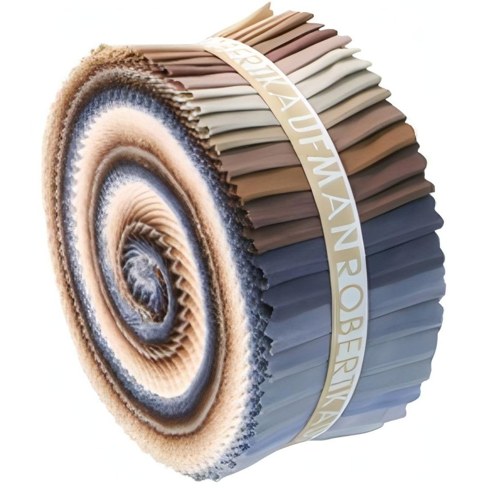 Quilting Cotton Kona Neutral Solids Jelly Roll Precut Fabric By Robert Kaufman