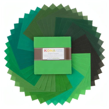 Quilting Cotton Kona Solids Charm Pack Squares Wondrous Woods Fabric By Robert Kaufman