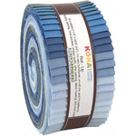 Quilting Cotton Kona Solids Overcast Jelly Roll Strips Fabric by Robert Kaufman