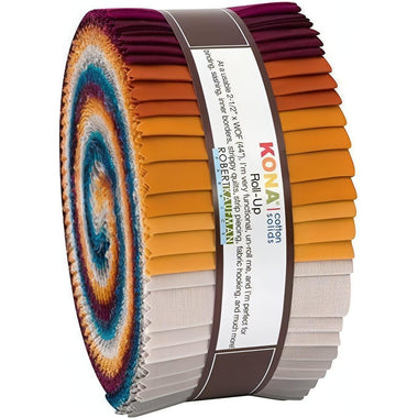 Quilting Cotton Kona Solids Tuscan Skies Jelly Roll Strips by Robert Kaufman Fabric
