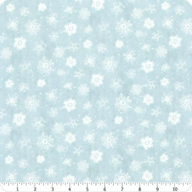 Quilting Premium Fabric Woodland Frost Blue Snowflakes By Lisa Audit For Wilmington Prints