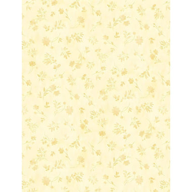 Quilting Premium Fabric Yellow Floral Silhouettes By Lisa Audit For Wilmington Prints