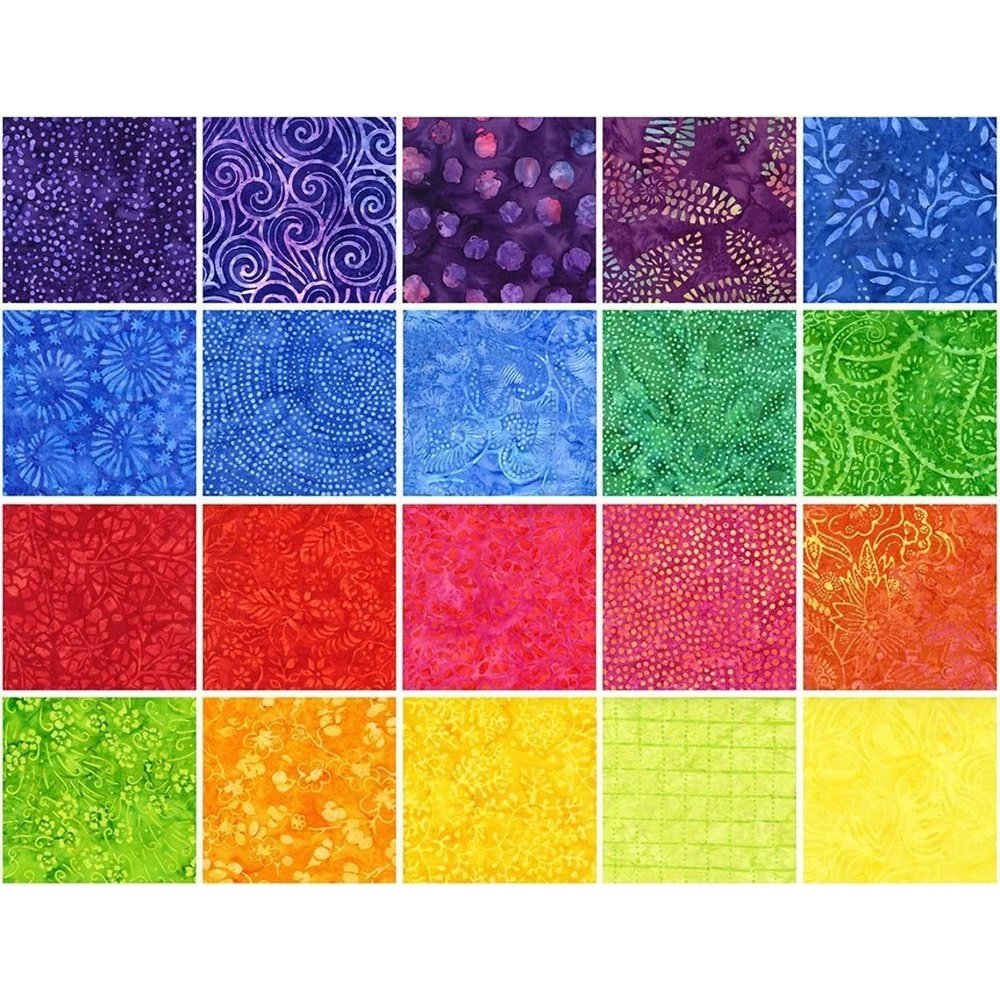 Timeless Treasures Fabric Tonga Batiks Charade Mini Treats 5" Squares Charm Pack