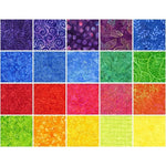 Timeless Treasures Fabric Tonga Batiks Charade Mini Treats 5" Squares Charm Pack