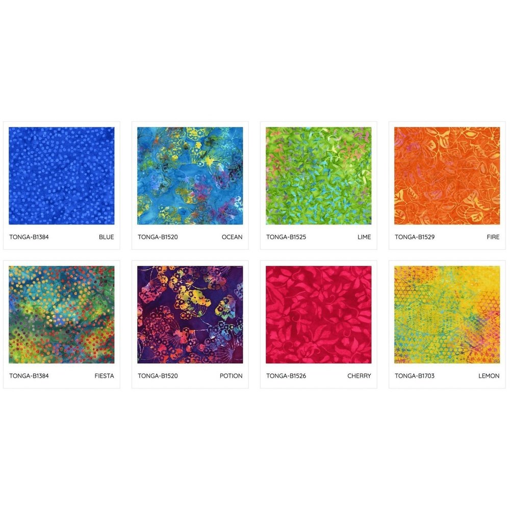 Timeless Treasures Tonga Batik Fiesta Mini Treats Charm Packs