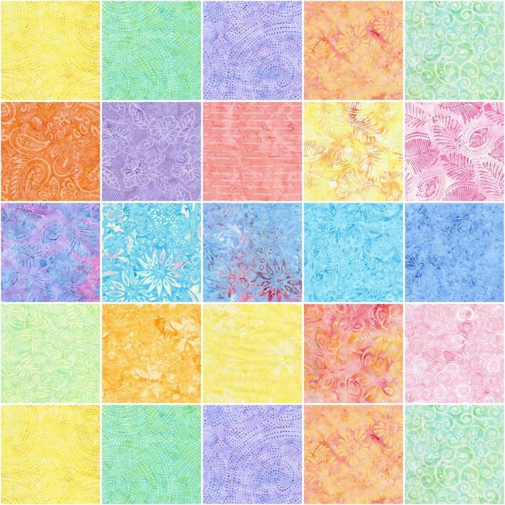 Timeless Treasures Tonga Batiks Chiffon Shortcake 20pcs Packs