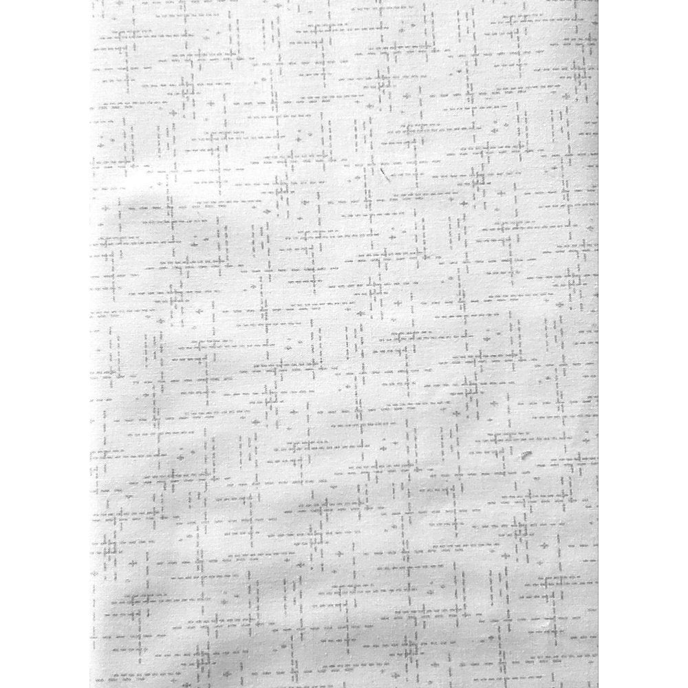 White Stitched 100% Quilting Cotton Fabric by Nutex