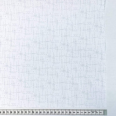White Stitched 100% Quilting Cotton Fabric by Nutex