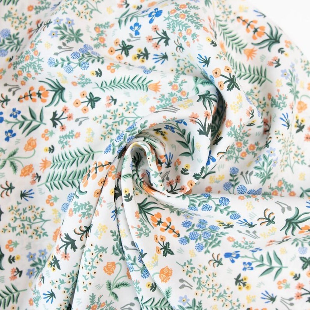 Quilting Cotton Fabric Camont By Riffle Paper Co. For Cotton + Steel In Cream