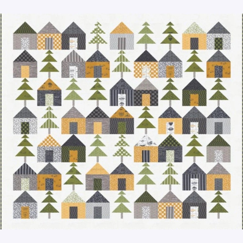 Quilting Cotton Pattern Base Camp By Sweetwater For Moda