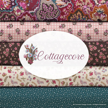 Quilting 5" Charm Pack Squares Cottage Core By Camelot Fabrics.
