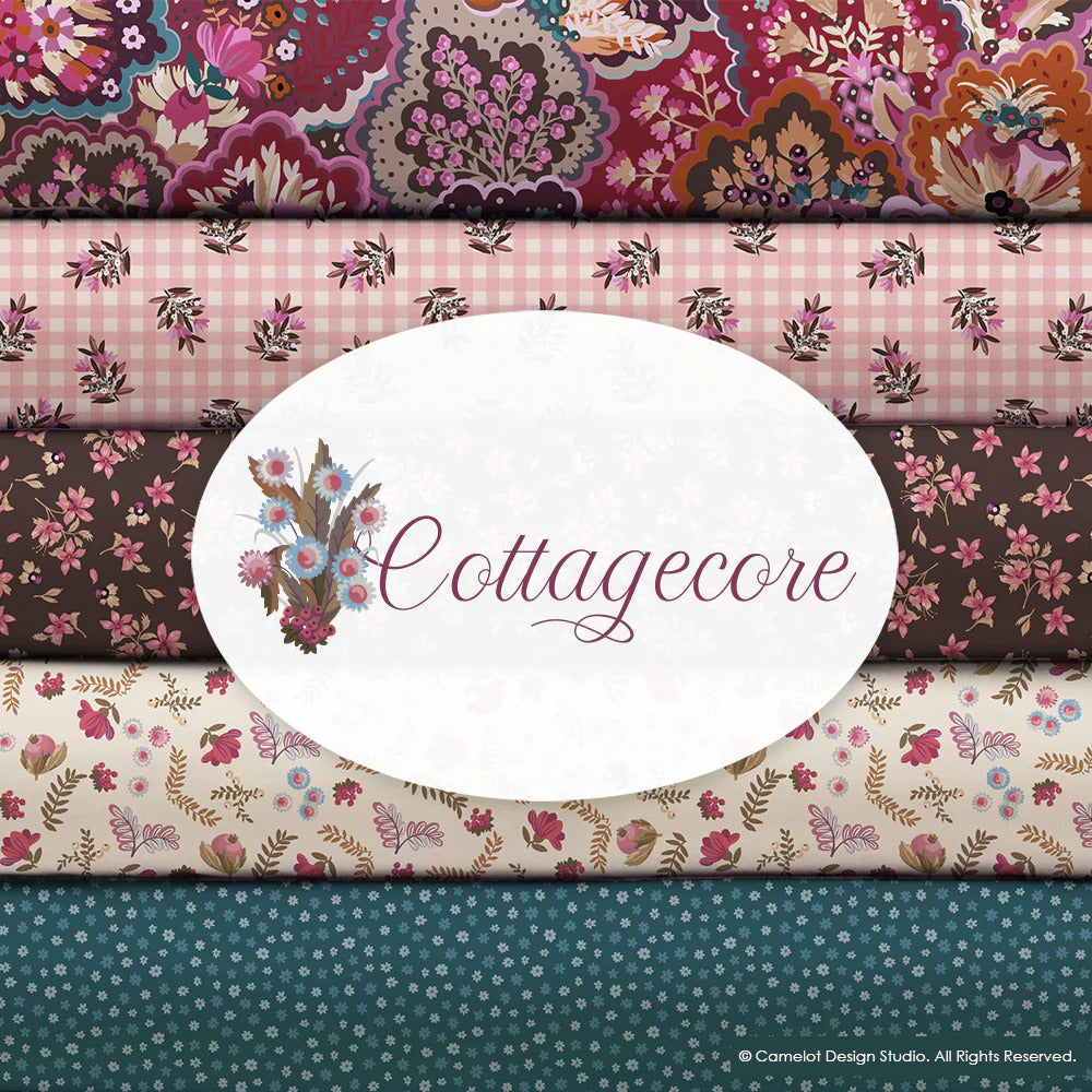 Quilting 5" Charm Pack Squares Cottage Core By Camelot Fabrics.