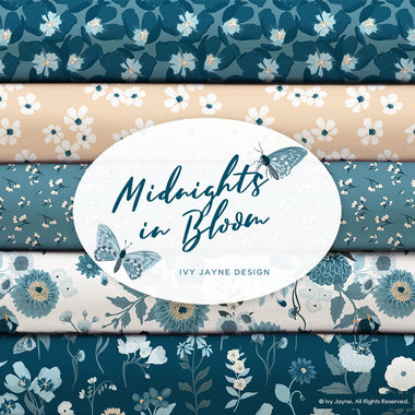Quilting 5" Charm Pack Squares Midnights In Bloom By Camelot Fabrics.