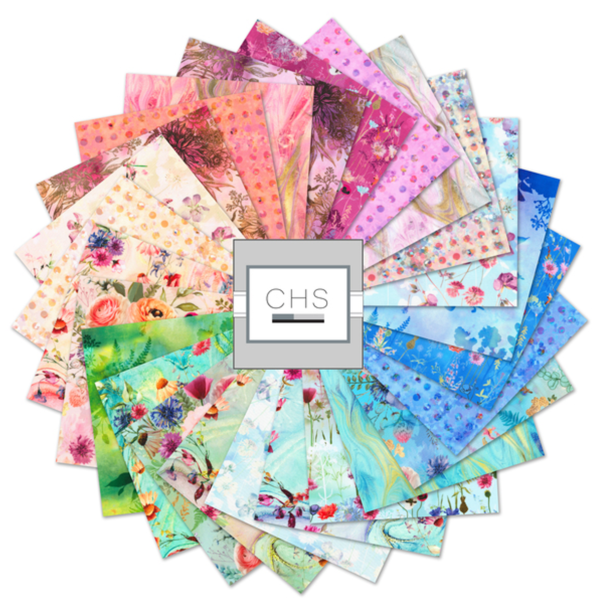 Kona Quilting Charm Squares Misty Garden Artisan Batiks by Robert Kaufman Fabrics