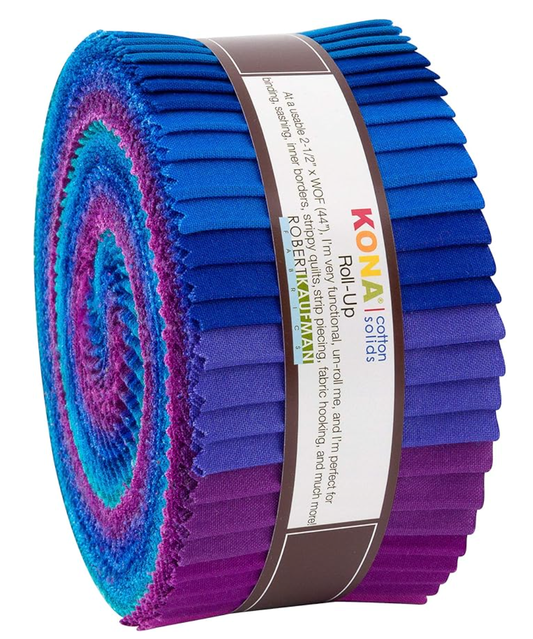 Kona Jelly Roll Peacock Colors – 2.5” Fabric Strips, Kona Cotton Quilt Bundle