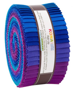 Kona Jelly Roll Peacock Colors – 2.5” Fabric Strips, Kona Cotton Quilt Bundle