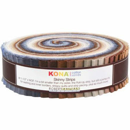 Kona Classics Cotton Solids 1.5" Strips Jelly Roll Precut Fabric By Robert Kaufman