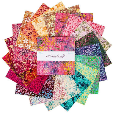 Quilting fabric 5" charm pack A New Day Batiks By Riley Blake