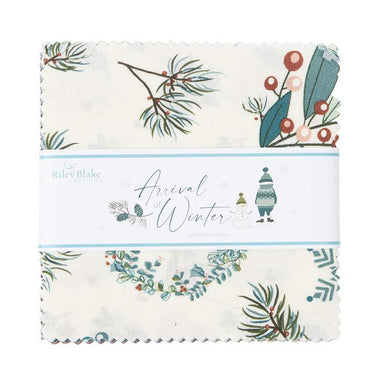 Quilting  Charm Squares Pack Arrival Of Winter By Sandy Gervais For Riley Blake Designs