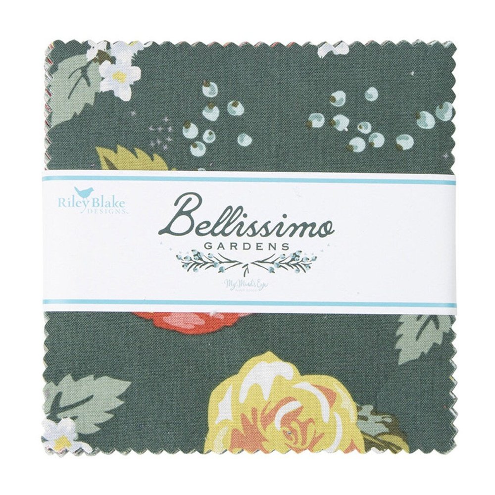Quilting  Charm Squares Pack Bellisimo Gardens By My Minds Eye For Riley Blake Designs