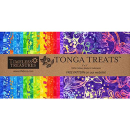 Timeless Treasures Tonga Batiks Gumdropl Mini Treats 5" Squares Charm Pack