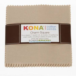Kona Solid Cotton 5" Charm Squares Parchment CHS-207-42 By Robert Kaufman