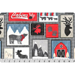 Digital Cuddle® Lodge Patches Jeans Minky Plush Fabric By Shannon Fabrics - Multi Patches Designs High Quality Jeans Fabric Print For Jeans