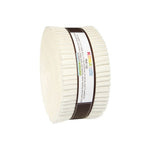 2.5" Kona Cotton Solid Snow Jelly Roll Strips by Robert Kaufman Fabric