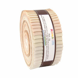 2.5" Kona Cotton Solids Not Quite White Jelly Roll Strips by Robert Kaufman Fabric