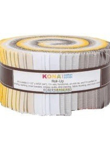 2.5" Strips Kona Cotton Fabric Sunny Side Up Palette, 24pcs/bundle by Robert Kaufman