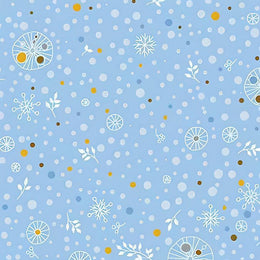 Blue Segments Fabric ~ Winter Days by Lisa Glanz for Michael Miller, 100% Quilting Cotton