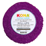 Kona Quilting Cotton Solid COTY Cosmos 2022 Jelly Roll 2.5" Fabric By Robert Kaufman