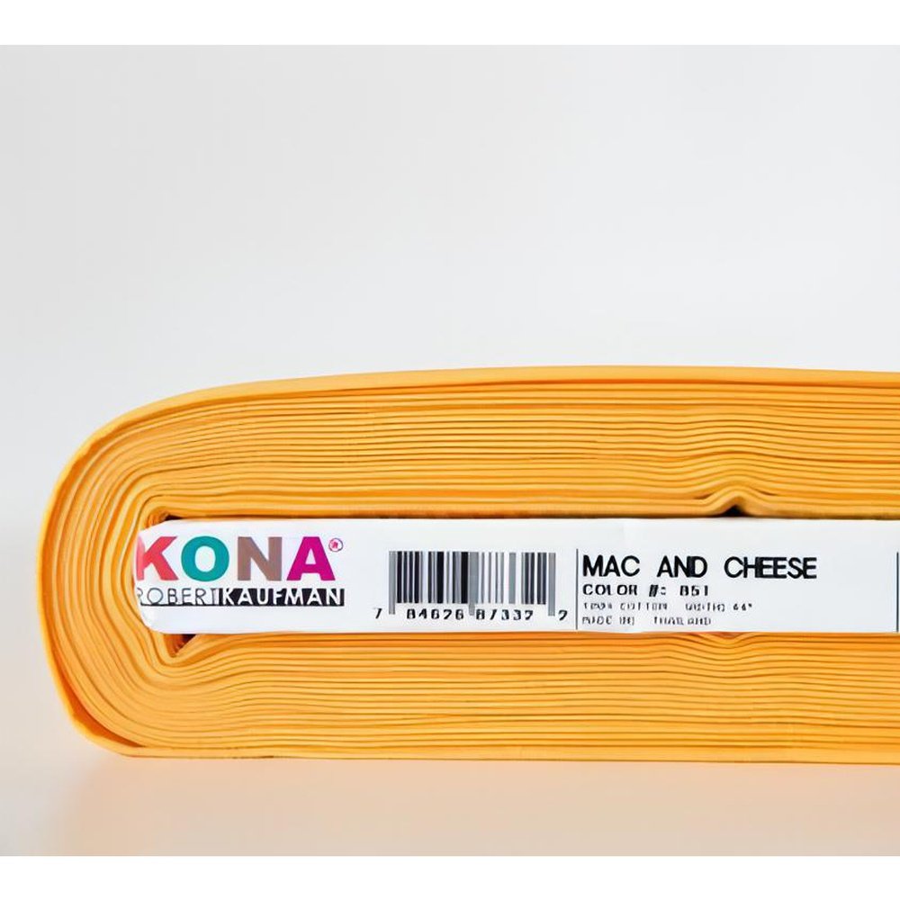 Kona Quilting Cotton Solid Mac & Cheese By Robert Kaufman
