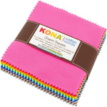 Kona Quilting Cotton Solids Charm Pack Colours of 2017 by Robert Kaufman